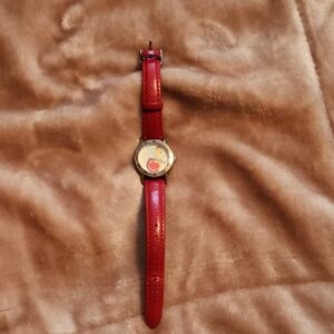 Disney Red Tinkerbell Christmas Women's Watch